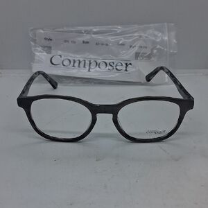 NWT Rxable Composer CPE103 Grey Stripe Unisex Eyeglass Frames